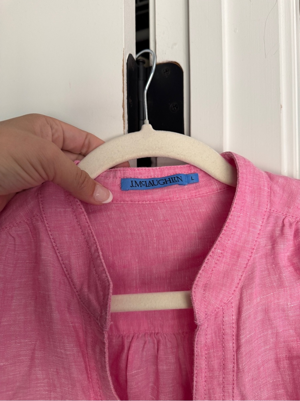 J. McLaughlin pink linen NWOT top - Picture 2 of 4